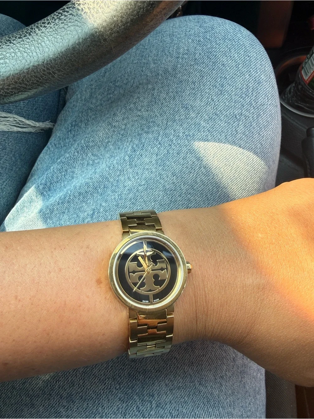 Tory Burch Stainless Steel Women's Watch - Black Dial